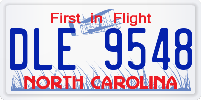 NC license plate DLE9548