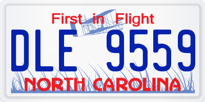 NC license plate DLE9559