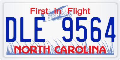 NC license plate DLE9564