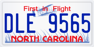 NC license plate DLE9565
