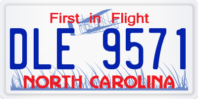 NC license plate DLE9571