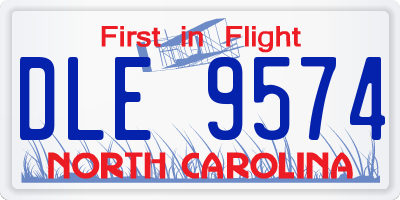 NC license plate DLE9574