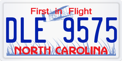 NC license plate DLE9575