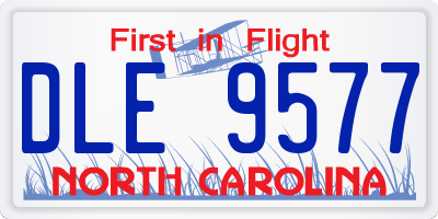 NC license plate DLE9577