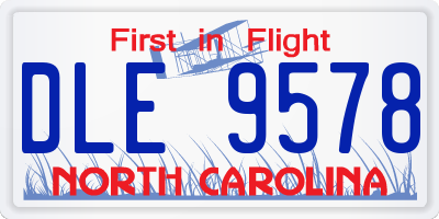 NC license plate DLE9578