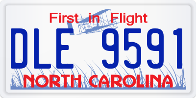NC license plate DLE9591