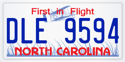 NC license plate DLE9594