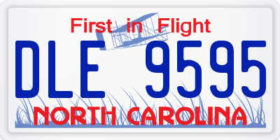 NC license plate DLE9595