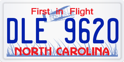NC license plate DLE9620