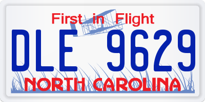 NC license plate DLE9629