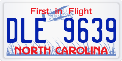 NC license plate DLE9639