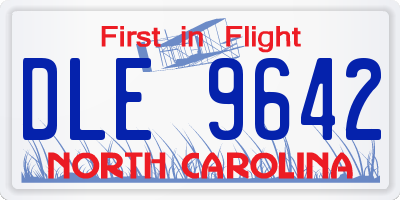 NC license plate DLE9642