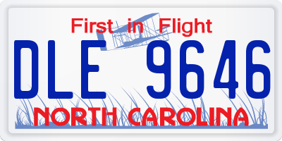 NC license plate DLE9646