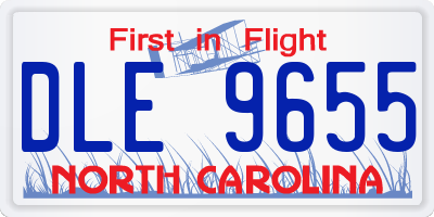NC license plate DLE9655