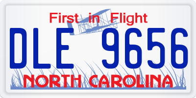 NC license plate DLE9656
