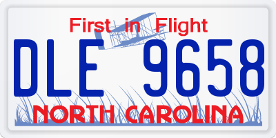 NC license plate DLE9658