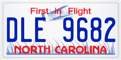 NC license plate DLE9682