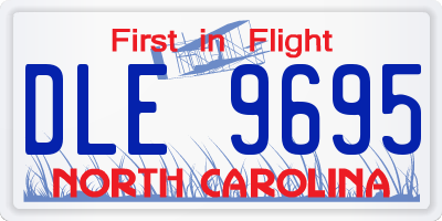 NC license plate DLE9695
