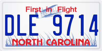 NC license plate DLE9714