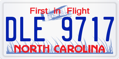 NC license plate DLE9717