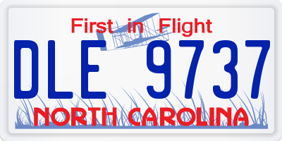 NC license plate DLE9737