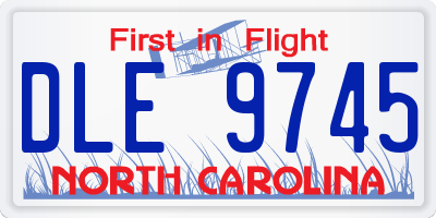 NC license plate DLE9745