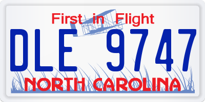 NC license plate DLE9747