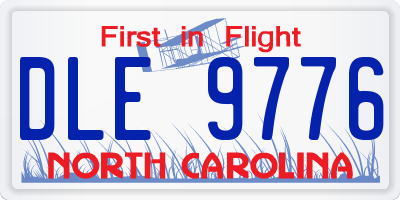 NC license plate DLE9776