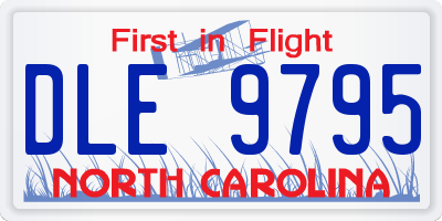 NC license plate DLE9795