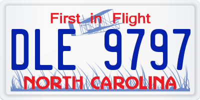 NC license plate DLE9797