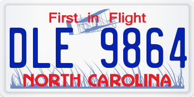 NC license plate DLE9864