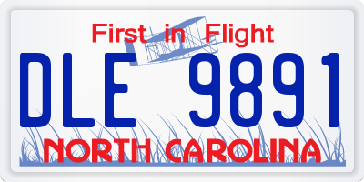 NC license plate DLE9891