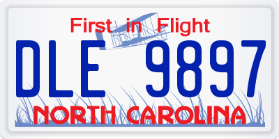 NC license plate DLE9897