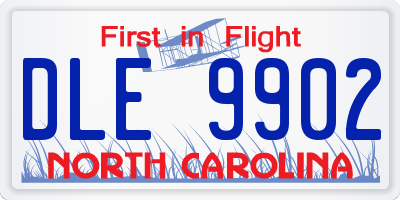 NC license plate DLE9902