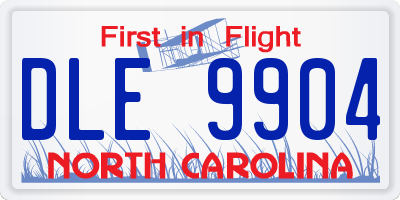 NC license plate DLE9904