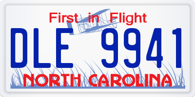 NC license plate DLE9941