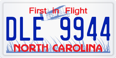 NC license plate DLE9944