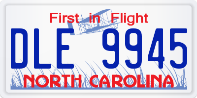 NC license plate DLE9945