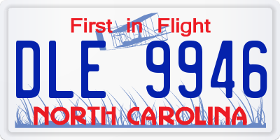 NC license plate DLE9946
