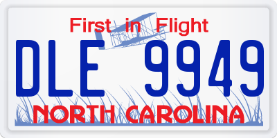 NC license plate DLE9949
