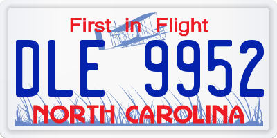 NC license plate DLE9952