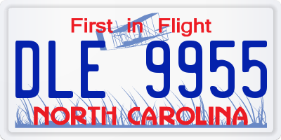 NC license plate DLE9955