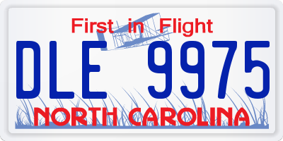 NC license plate DLE9975