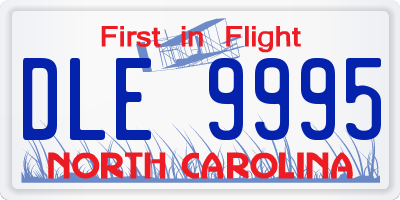 NC license plate DLE9995