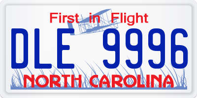 NC license plate DLE9996
