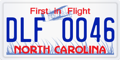 NC license plate DLF0046