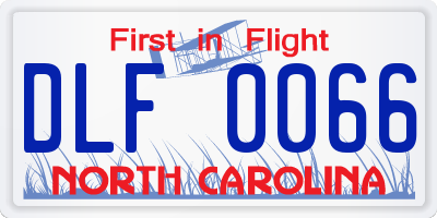 NC license plate DLF0066