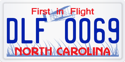 NC license plate DLF0069