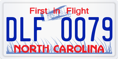 NC license plate DLF0079