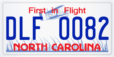 NC license plate DLF0082